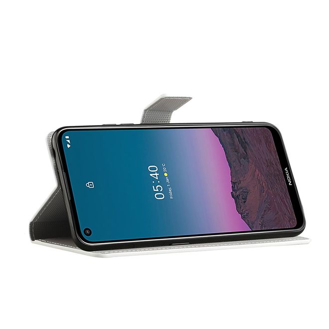 Nokia 5.4 Handy Hülle - Leder Bookcover Image Series - Eulenfamilie