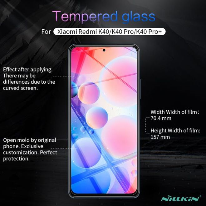 Nillkin - Xiaomi Redmi K40 / K40 Pro / K40 Pro+ Schutzfolie 0,2 mm - Folie aus gehärtetem Glas - H+ PRO Series