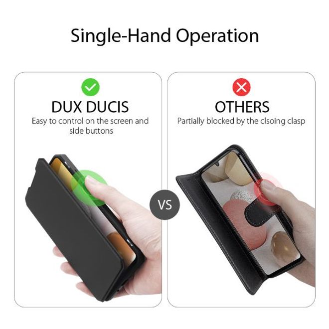 Dux Ducis - Samsung Galaxy A42 5G Hülle - Robustes Handy Bookcover - Skin X Series - schwarz