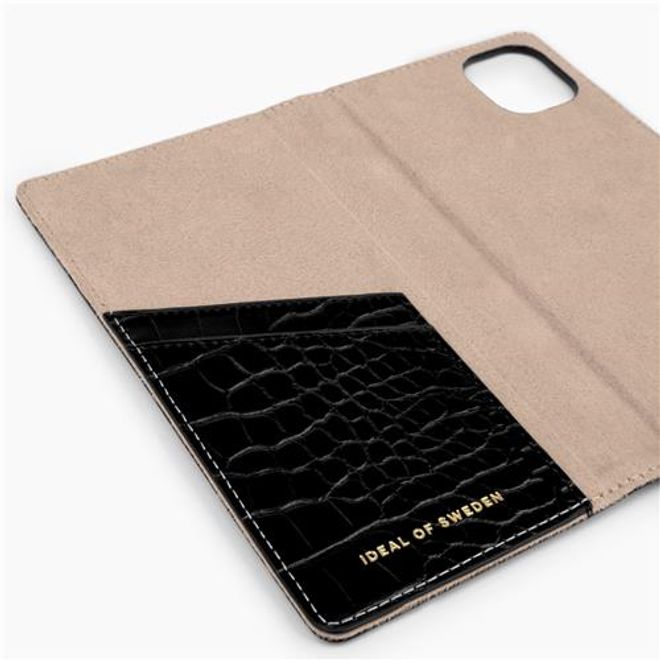 iDeal of Sweden - iPhone 12 mini Hülle - Designer Book-Cover - Jet Black Croco