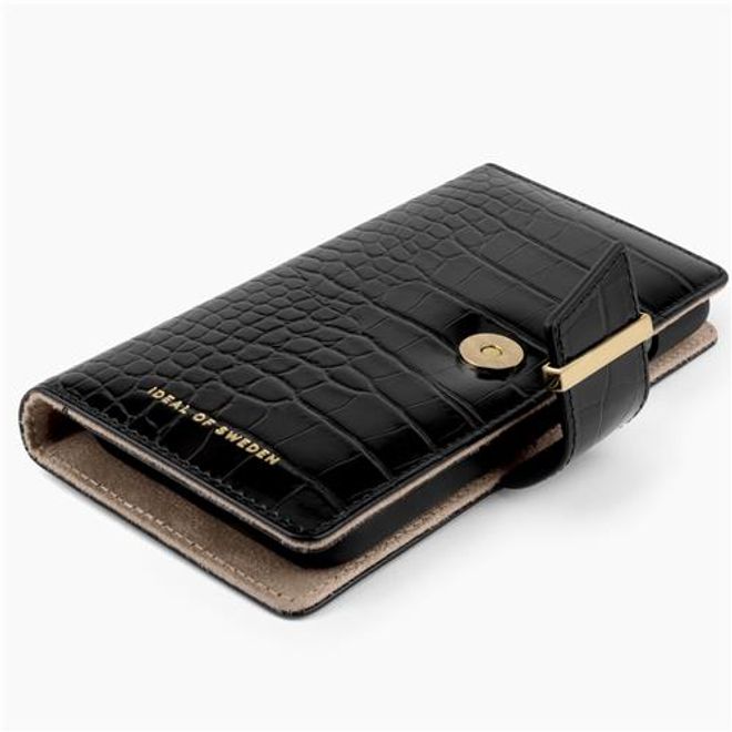 iDeal of Sweden - iPhone 12 mini Hülle - Designer Book-Cover - Jet Black Croco