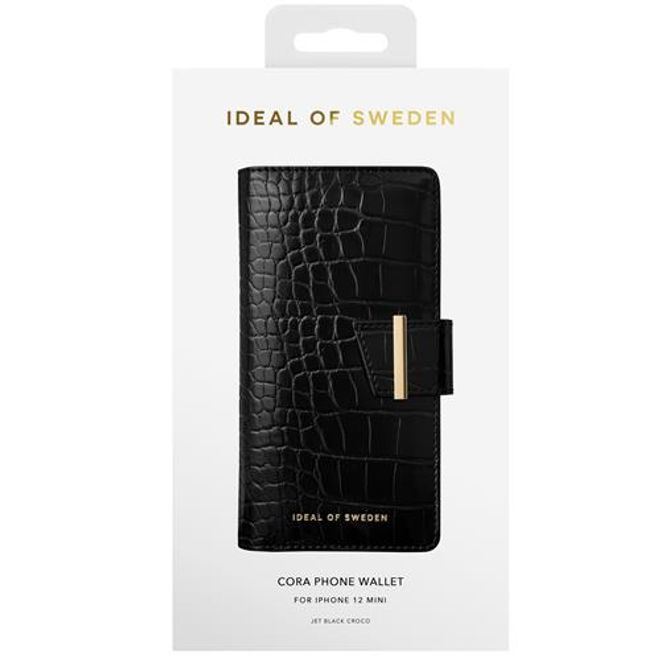 iDeal of Sweden - iPhone 12 mini Hülle - Designer Book-Cover - Jet Black Croco