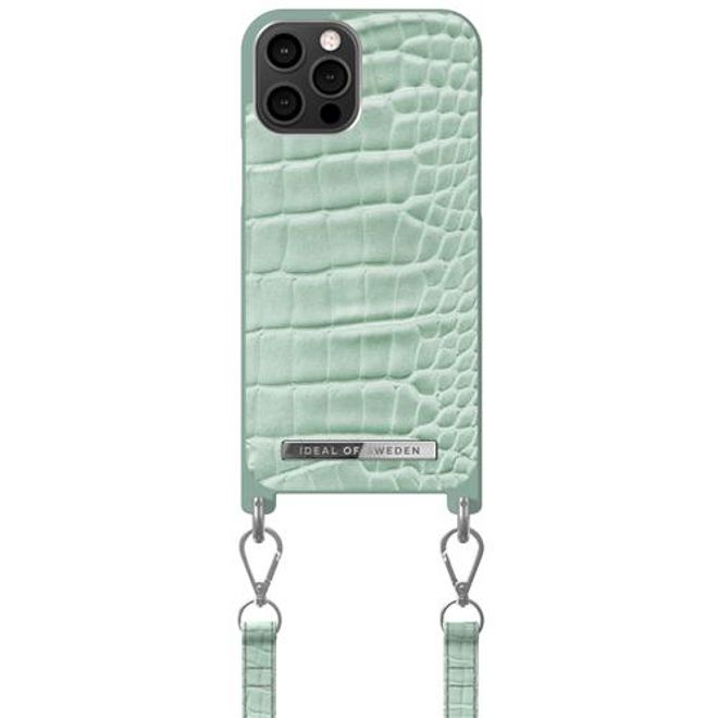 iDeal of Sweden - iPhone 12 Pro Max Hülle - Designer Necklace Case - Mint Croco