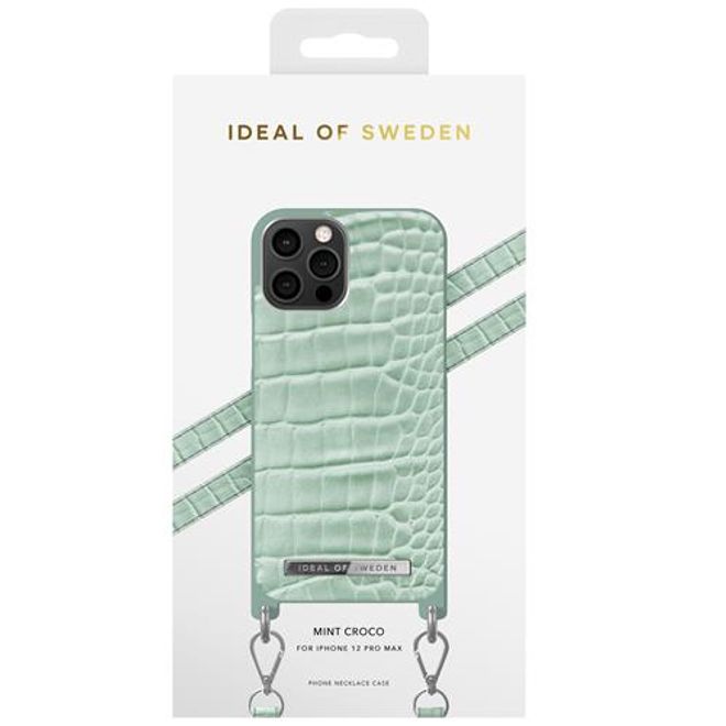 iDeal of Sweden - iPhone 12 Pro Max Hülle - Designer Necklace Case - Mint Croco