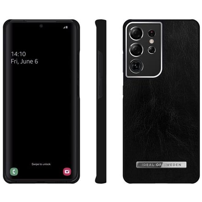 iDeal of Sweden - Samsung Galaxy S21 Ultra Hülle - Atelier Case - Glossy Black Silver