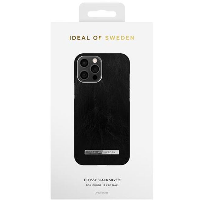 iDeal of Sweden - iPhone 12 Pro Max Hülle - Atelier Case - Glossy Black Silver