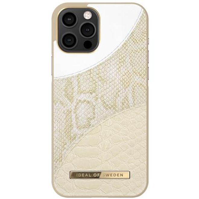 iDeal of Sweden - iPhone 12 Pro Max Hülle - Atelier Case - Cream Gold Snake