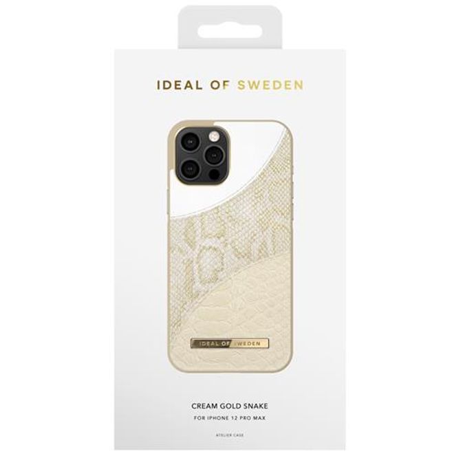 iDeal of Sweden - iPhone 12 Pro Max Hülle - Atelier Case - Cream Gold Snake