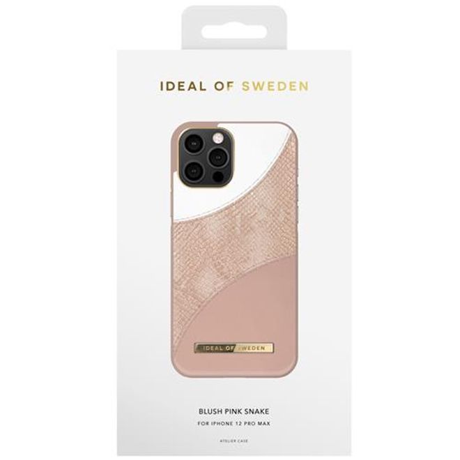 iDeal of Sweden - iPhone 12 Pro Max Hülle - Atelier Case - Blush Pink Snake