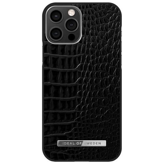 iDeal of Sweden - iPhone 12 / iPhone 12 Pro Hülle - Atelier Case - Neo Noir Croco Silver