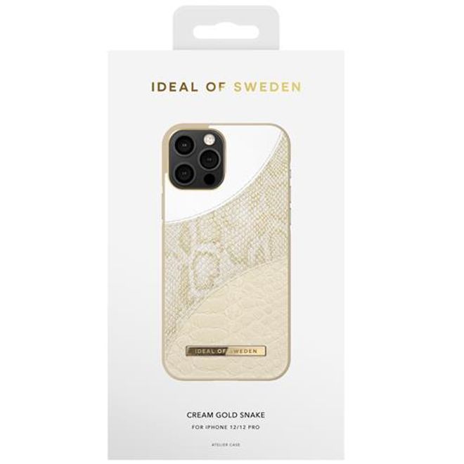 iDeal of Sweden - iPhone 12 / iPhone 12 Pro Hülle - Atelier Case - Cream Gold Snake