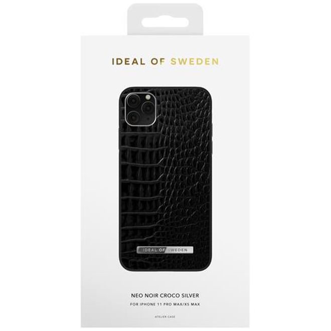 iDeal of Sweden - iPhone 11 Pro Max / XS Max Hülle - Atelier Case - Neo Noir Croco Silver