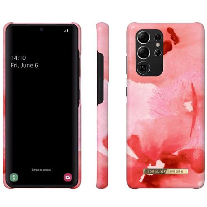 iDeal of Sweden - Samsung Galaxy S21 Ultra Hülle - Printed Case - Coral Blush Floral