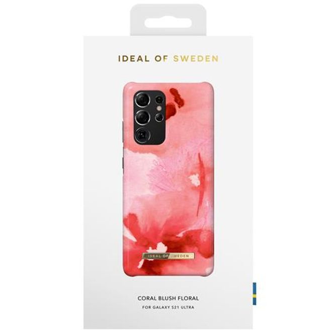 iDeal of Sweden - Samsung Galaxy S21 Ultra Hülle - Printed Case - Coral Blush Floral