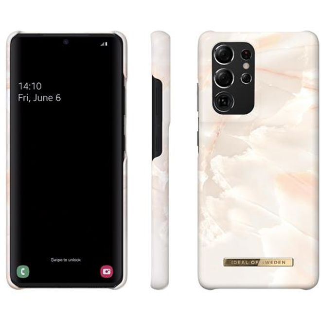 iDeal of Sweden - Samsung Galaxy S21 Ultra Hülle - Printed Case - Rose Pearl Marble