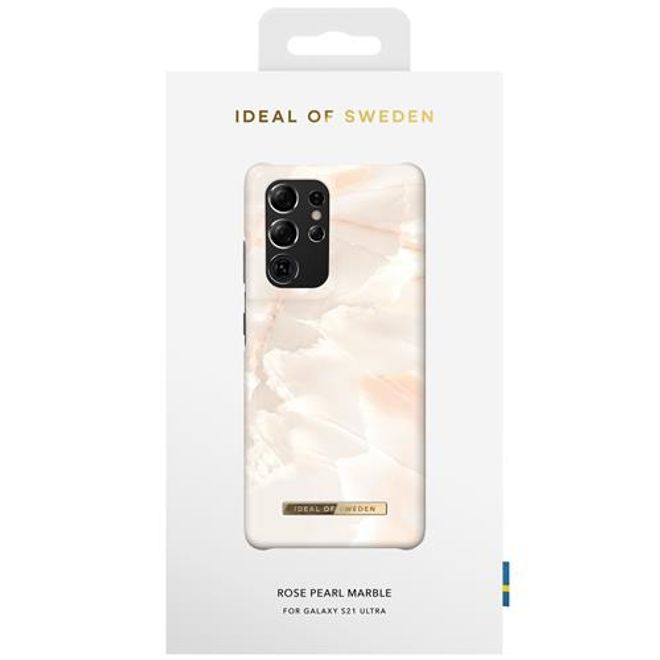iDeal of Sweden - Samsung Galaxy S21 Ultra Hülle - Printed Case - Rose Pearl Marble