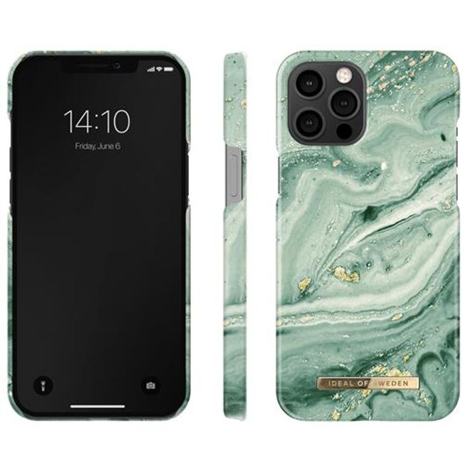 iDeal of Sweden - iPhone 12 Pro Max Hülle - Printed Case - Mint Swirl Marble