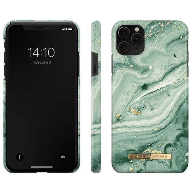 iDeal of Sweden - iPhone 11 Pro Max / XS Max Hülle - Printed Case - Mint Swirl Marble