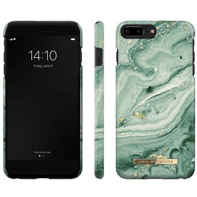 iDeal of Sweden - iPhone 8 Plus / 7 Plus Hülle - Printed Case - Mint Swirl Marble