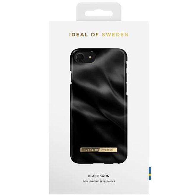 iDeal of Sweden - iPhone SE (2022) / SE (2020) / 8 / 7 / 6S / 6 Hülle - Printed Case - Black Satin