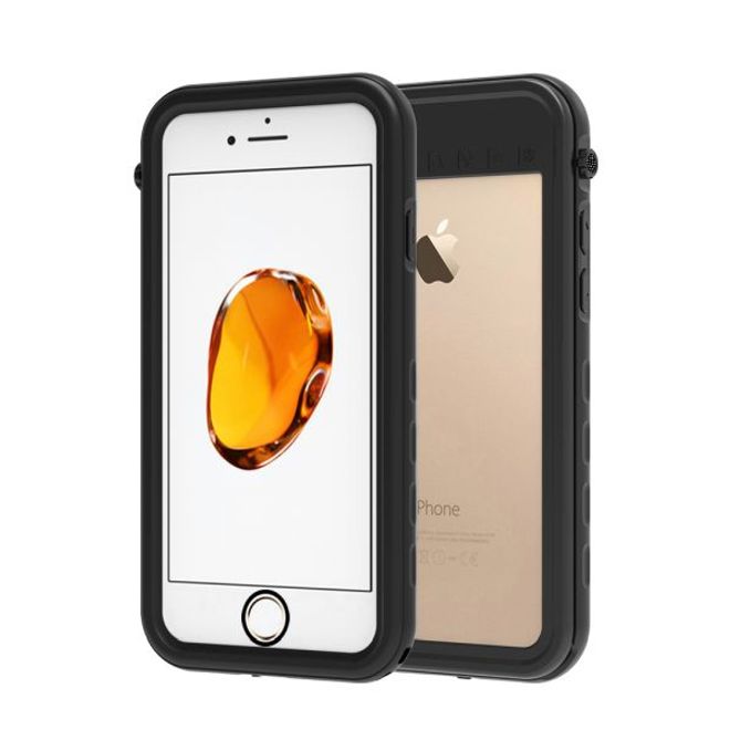 iPhone SE (2022) / SE (2020) / 8 / 7 - 360 Grad Outdoor Hülle - Allwetterschutz (wasserdicht & stossfest) - schwarz