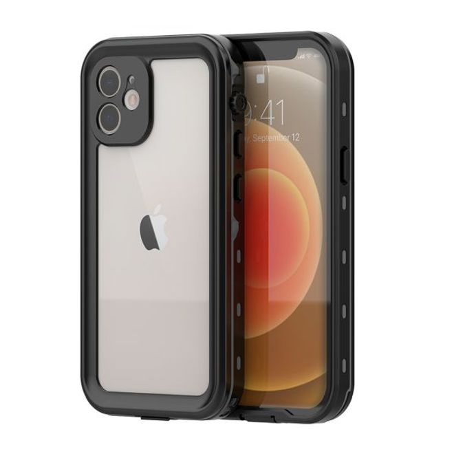 iPhone 12 - 360 Degree Outdoor Case - All-Weather Protection (Waterproof &amp; Shockproof) - Black