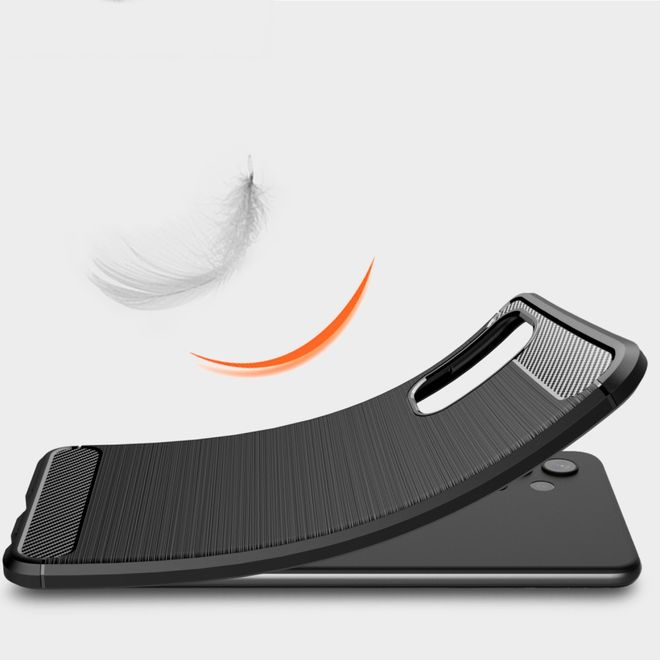 Samsung Galaxy A32 4G Handyhülle - Carbon Fiber TPU Softcase Series - schwarz