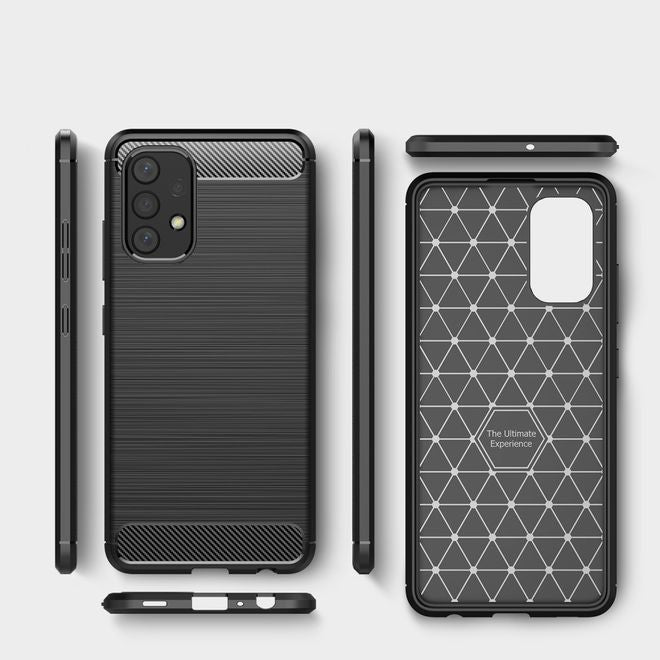 Samsung Galaxy A32 4G Handyhülle - Carbon Fiber TPU Softcase Series - schwarz