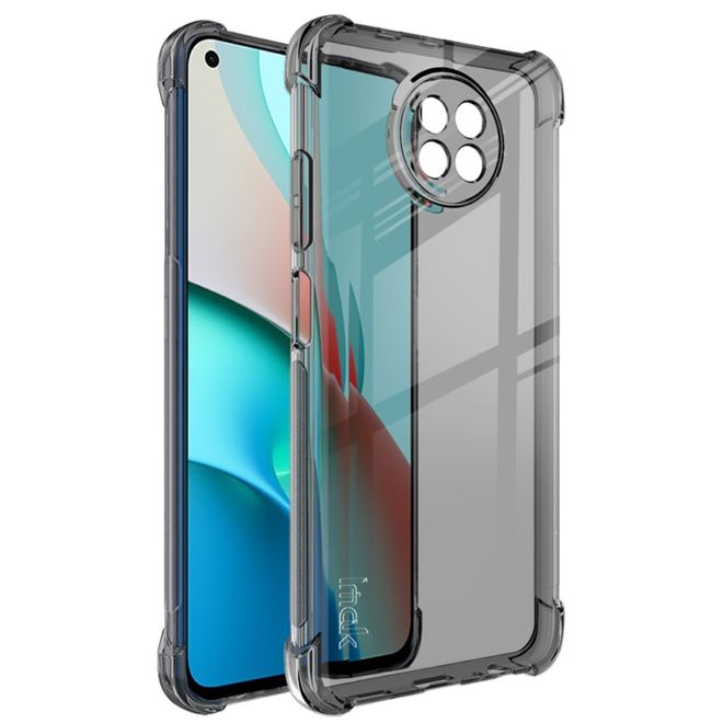 Imak - Xiaomi Redmi Note 9 5G / Note 9T 5G Hülle - Softcase inkl. Schutzfolie - transparent/schwarz