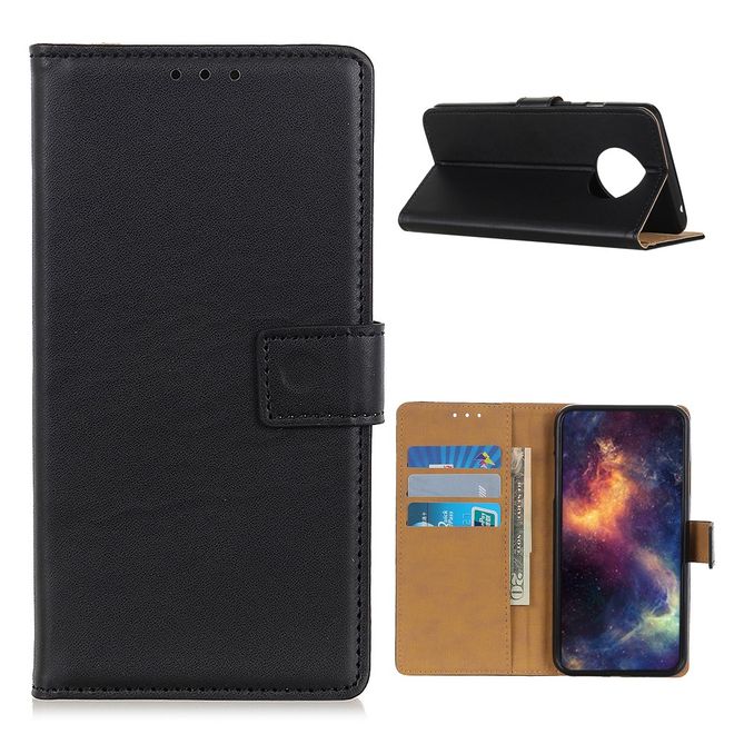 Xiaomi Redmi Note 9 5G / Note 9T 5G Handy Hülle - Classic II Leder Bookcover Series - schwarz