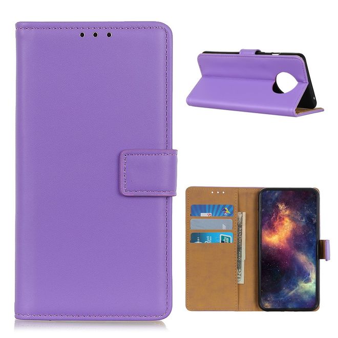 Xiaomi Redmi Note 9 5G / Note 9T 5G Handy Hülle - Classic II Leder Bookcover Series - purpur