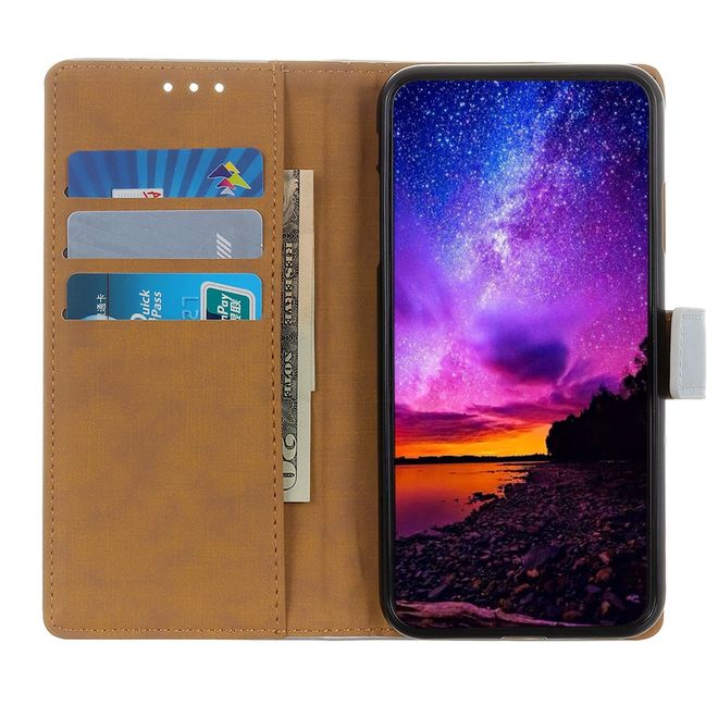 Xiaomi Redmi Note 9 5G / Note 9T 5G Handy Hülle - Classic II Leder Bookcover Series - purpur