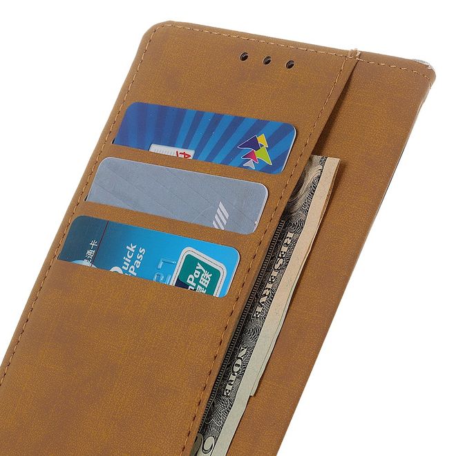 Xiaomi Redmi Note 9 5G / Note 9T 5G Handy Hülle - Classic II Leder Bookcover Series - purpur