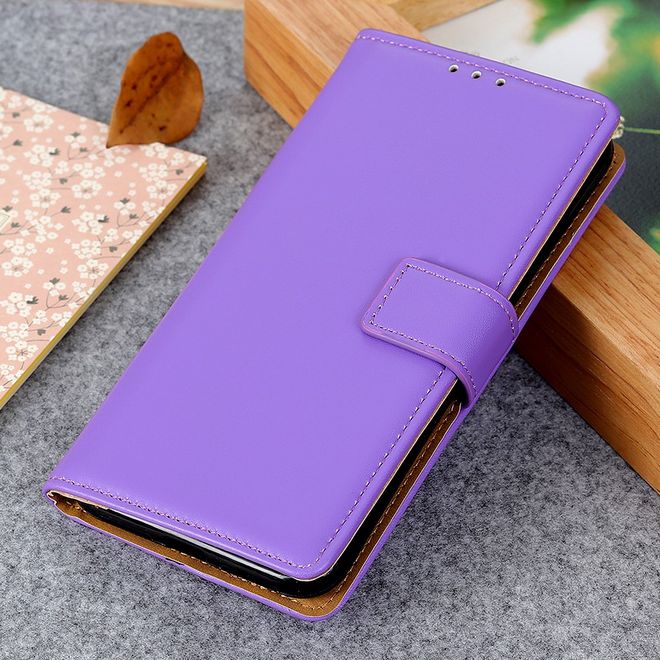Xiaomi Redmi Note 9 5G / Note 9T 5G Handy Hülle - Classic II Leder Bookcover Series - purpur