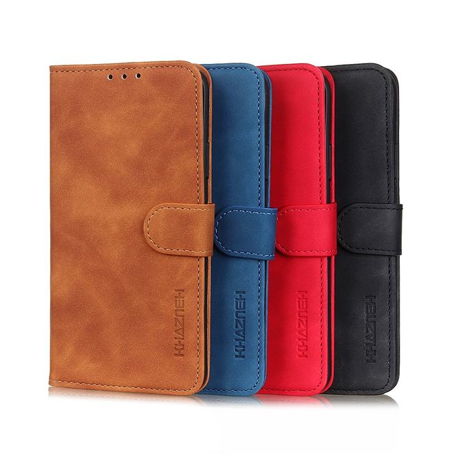 Wiko Y61 Handyhülle - Vintage II Leder Bookcover Series - schwarz