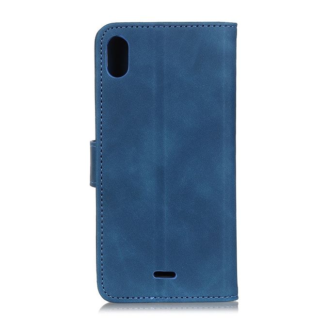 Wiko Y61 Handyhülle - Vintage II Leder Bookcover Series - blau