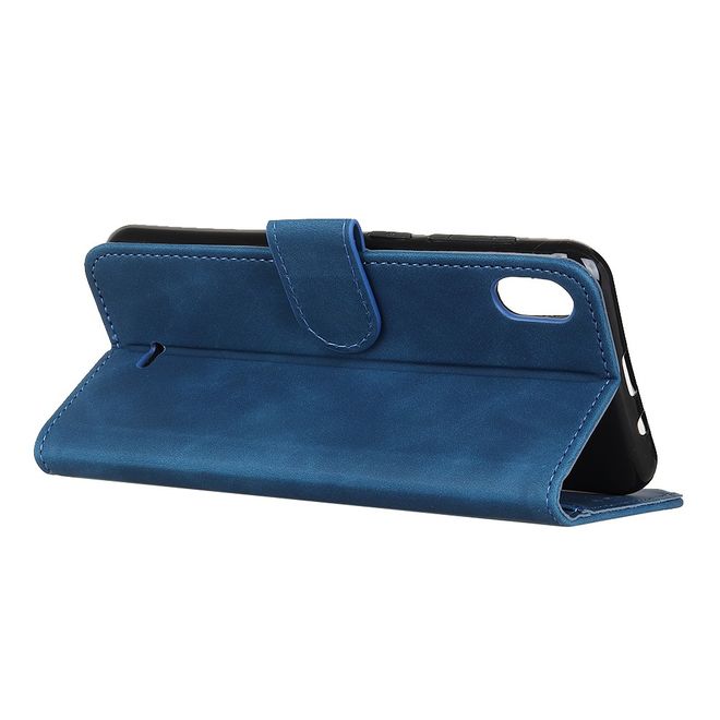 Wiko Y61 Handyhülle - Vintage II Leder Bookcover Series - blau