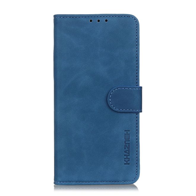 Wiko Y61 Handyhülle - Vintage II Leder Bookcover Series - blau