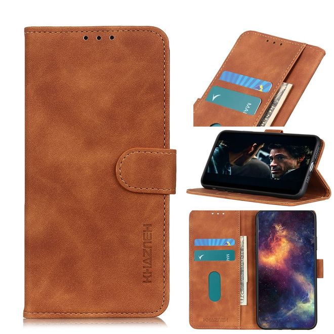 Wiko Y61 Handyhülle - Vintage II Leder Bookcover Series - braun