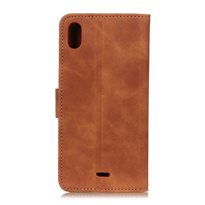 Wiko Y61 Handyhülle - Vintage II Leder Bookcover Series - braun