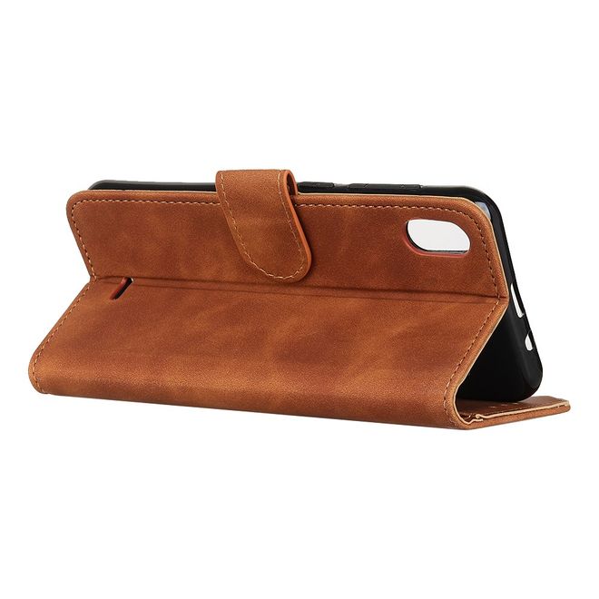 Wiko Y61 Handyhülle - Vintage II Leder Bookcover Series - braun