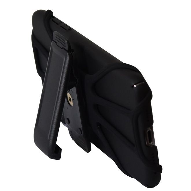 Universelle Silikon Halterung mit Gurt-Clip - 360° Drehbar - passend für Smartphones (9-16cm) - schwarz