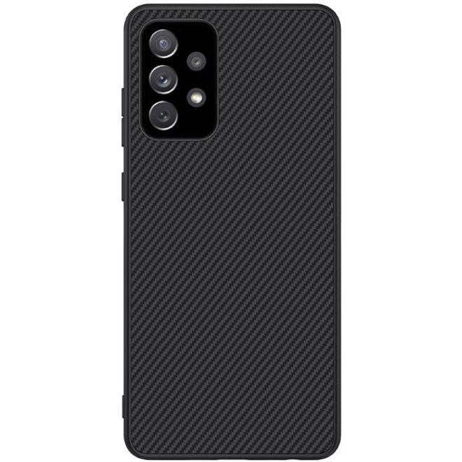Nillkin - Samsung Galaxy A72 5G / 4G Handy Case - Hülle aus Plastik/Carbon - Synthetic Fiber Series - schwarz