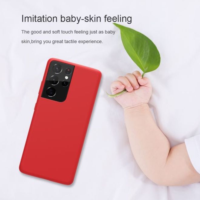 Nillkin - Samsung Galaxy S21 Ultra Handyhülle - Case aus flexiblem Plastik/Silikon - Flex Pure Series - rot