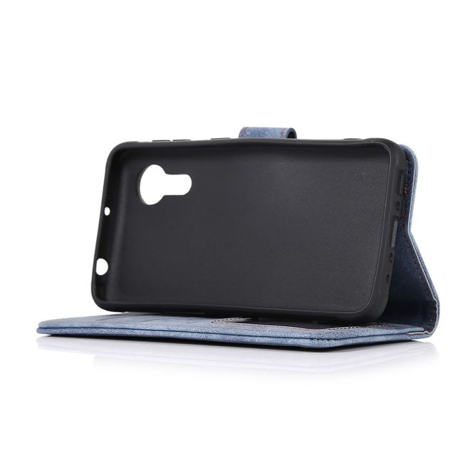 Samsung Galaxy Xcover 5 Handyhülle - Vintage II Leder Bookcover Series - blau