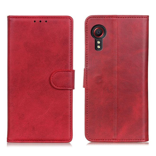 Samsung Galaxy Xcover 5 Handy Hülle - Classic IV Leder Bookcover Series - rot