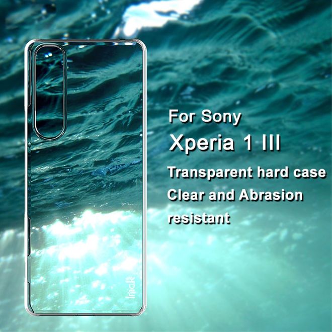 Imak - Sony Xperia 1 III Handy Hülle - robustes Hardcase - transparent