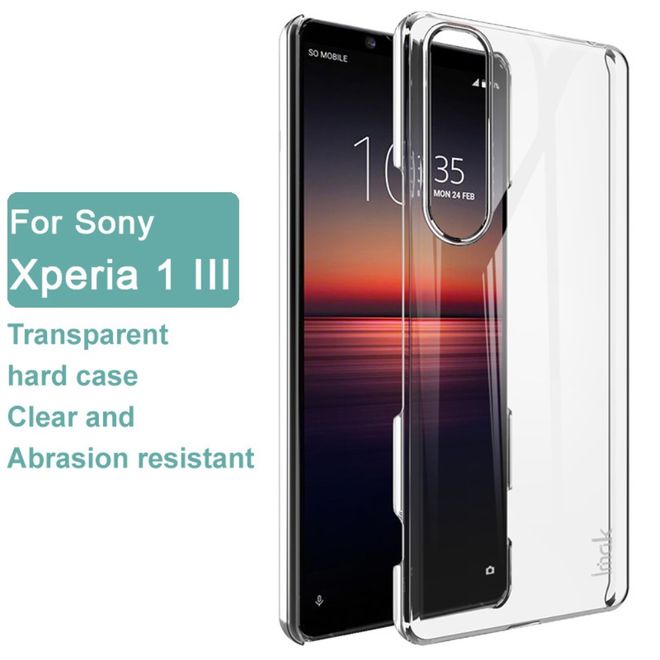 Imak - Sony Xperia 1 III Handy Hülle - robustes Hardcase - transparent