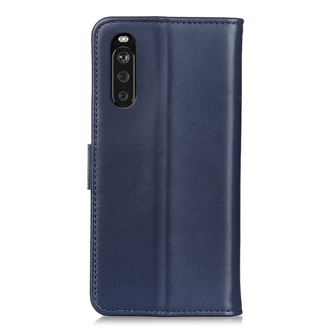 Sony Xperia 10 III Handy Hülle - Classic II Leder Bookcover Series - blau