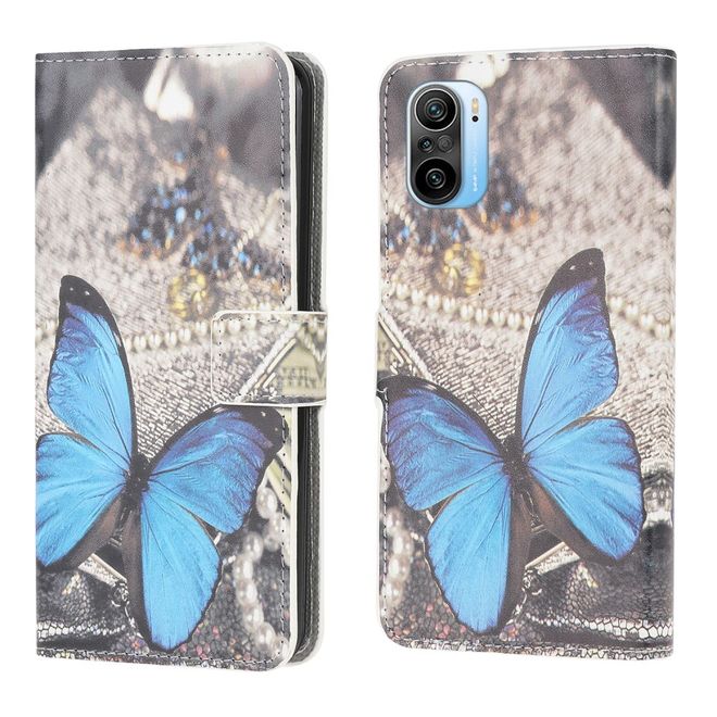 Xiaomi Mi 11i / Poco F3 / Poco F3 Pro Handy Hülle - Leder Bookcover Image Series - pinke Blumen